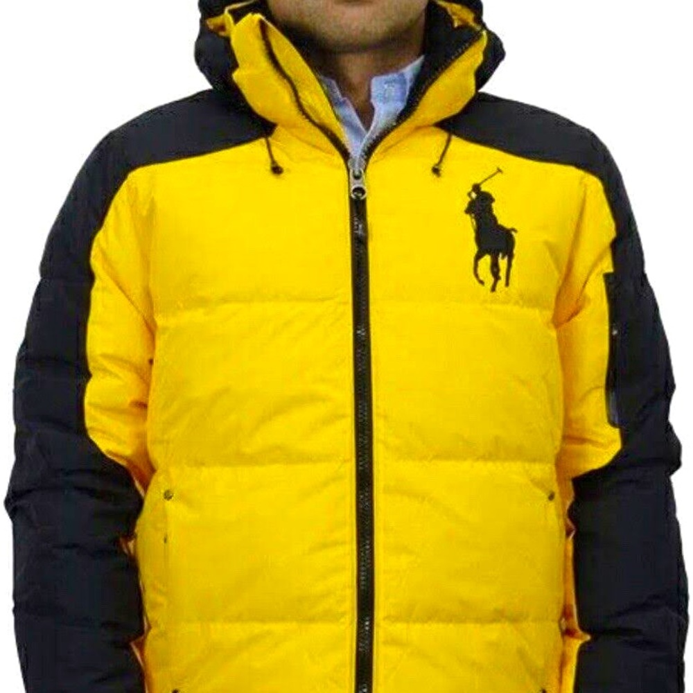 Polo Ralph Lauren Big Pony Puffer Jacket, Yellow and Black